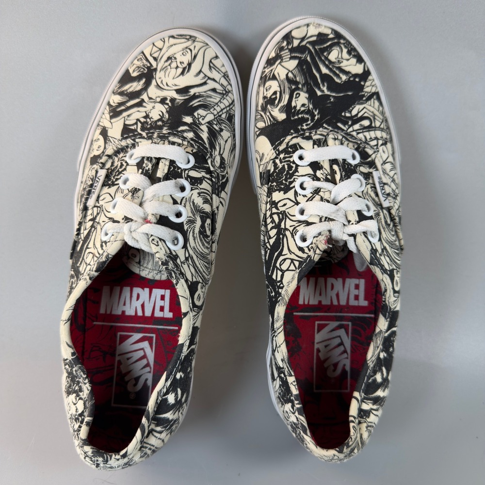 Vans Authentic Marvel Womens 7 Skate Shoes Low Lace Sneakers Superhero All‎ Over - Picture 6 of 16